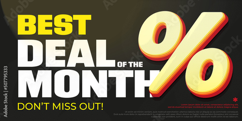 Best deal of month sale banner template