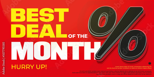 Best deal of month sale banner template