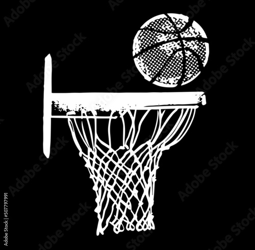 illustration of the basketball hoop silhouette vector