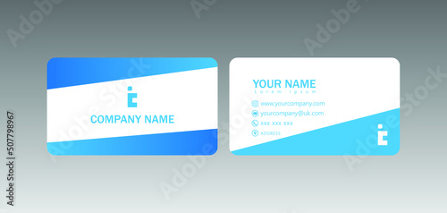 Modern business card design template.