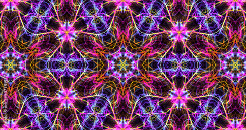 Abstract, futuristic and colorful pattern