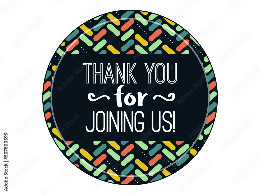 Φωτογραφία Thank you for joining us sticker badge