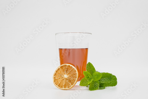 Tea with orange and mint