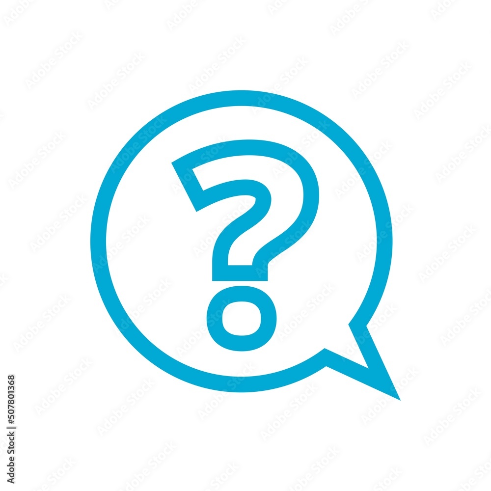 Speech bubbles with a question mark icon Speech bubbles with a question mark icon