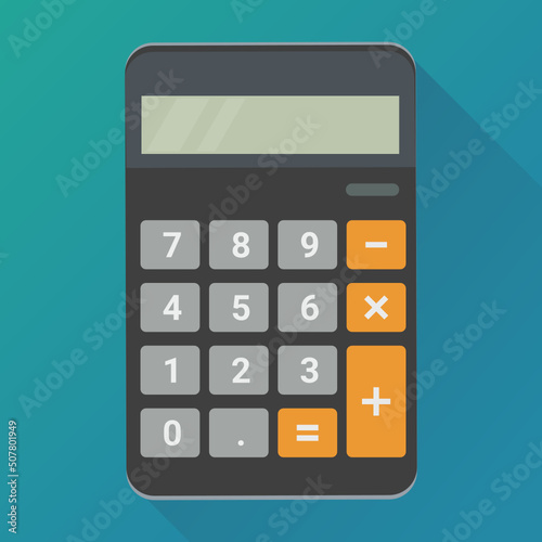 electronic calculator (flat design)