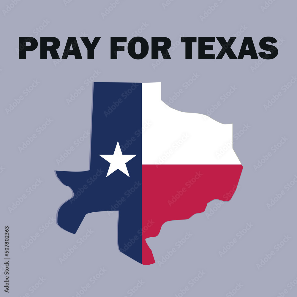 Pray for Texas with Texas map . Symbol vector illustration for slogans and posters to support Texas in hard times Pray for Texas with Texas map . Symbol vector illustration for slogans and posters to support Texas in hard times