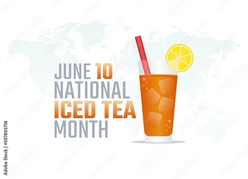 vector graphic of national iced tea month good for national iced tea month celebration. flat