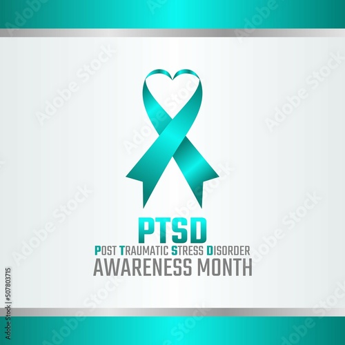 vector graphic of PTSD awareness month good for PTSD awareness month celebration. flat design. flyer design.flat illustration.