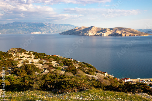 Baska Croatia, May 3, 2022. Beautiful landscape on the island of Krk.