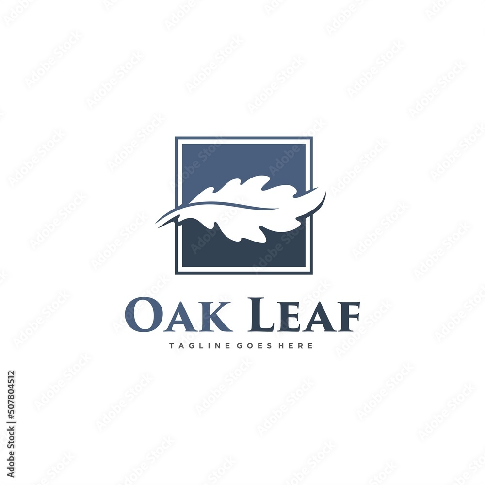 Oak Leaf Logo Design Vector Image Oak Leaf Logo Design Vector Image