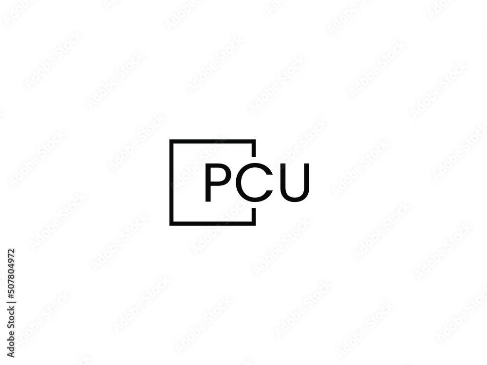 PCU letter initial logo design vector illustration PCU letter initial logo design vector illustration