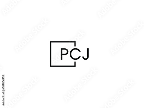 PCJ letter initial logo design vector illustration