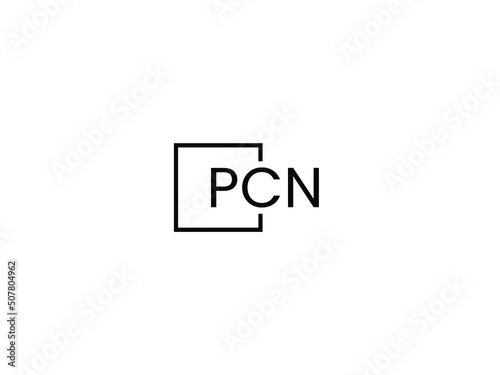 PCN letter initial logo design vector illustration