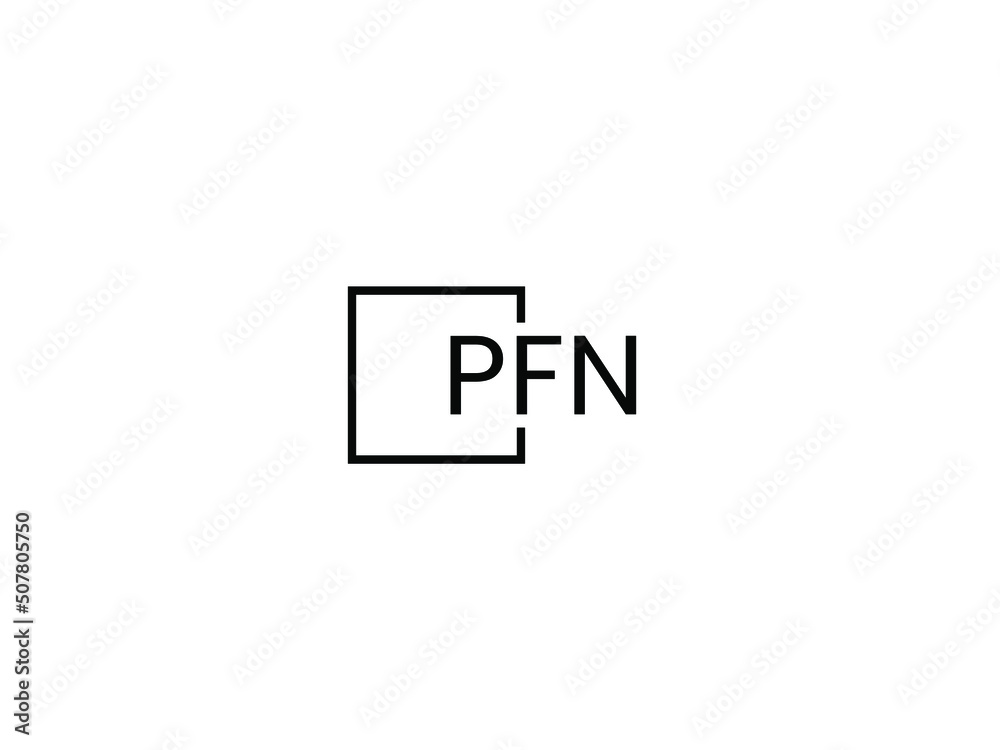 Obraz premium PFN Letter Initial Logo Design Vector Illustration