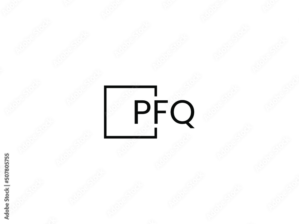 Obraz premium PFQ Letter Initial Logo Design Vector Illustration