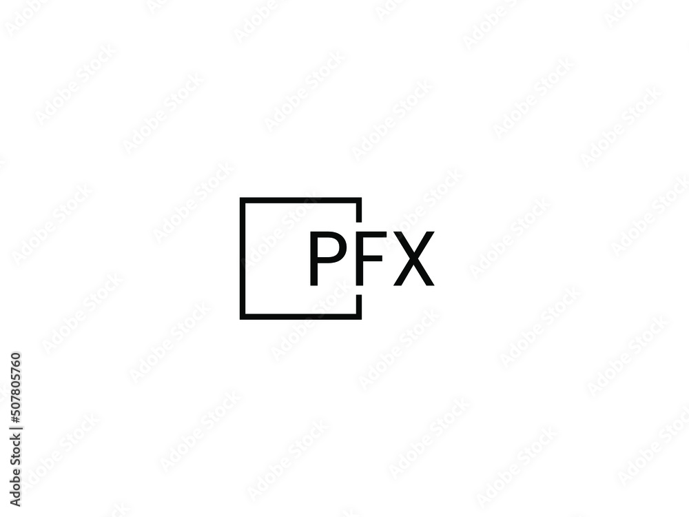 PFX Letter Initial Logo Design Vector Illustration PFX Letter Initial Logo Design Vector Illustration