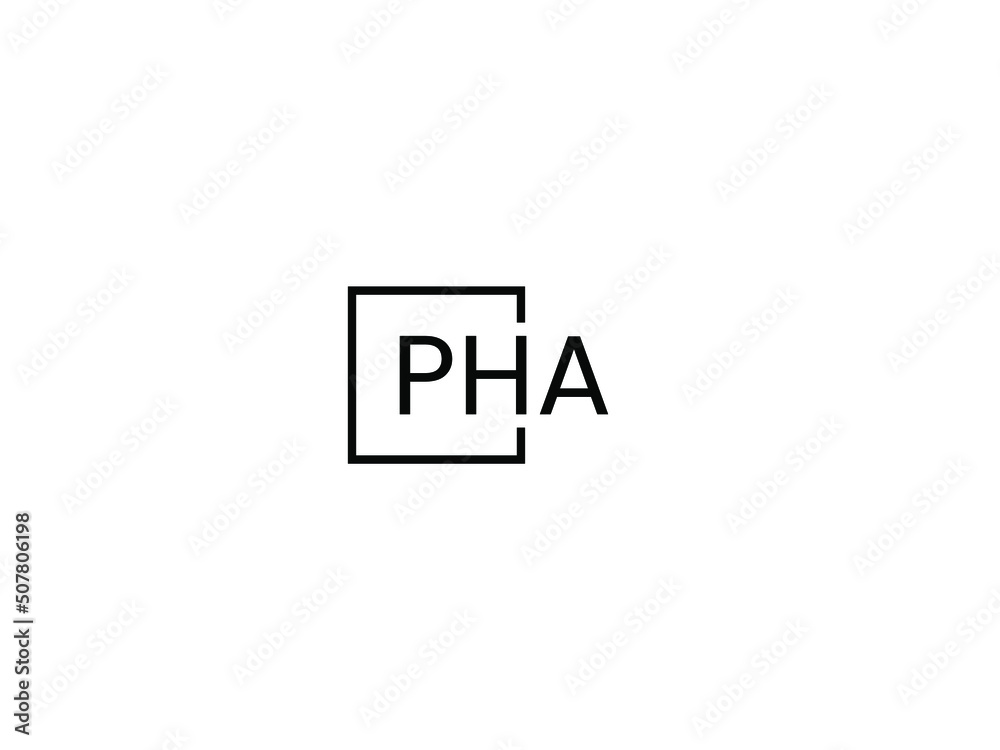 Obraz premium PHA Letter Initial Logo Design Vector Illustration