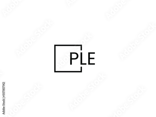 PLE Letter Initial Logo Design Vector Illustration