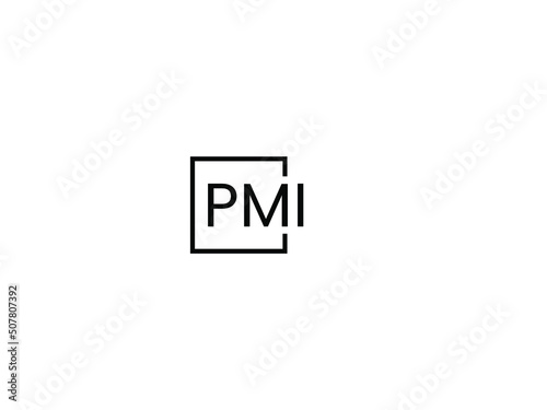 PMI Letter Initial Logo Design Vector Illustration