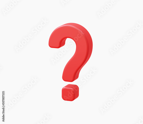 3d Realistic question mark vector Illustration
