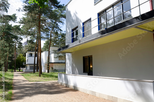 houses from the Bauhaus architecture in Dessau and Weimar photo