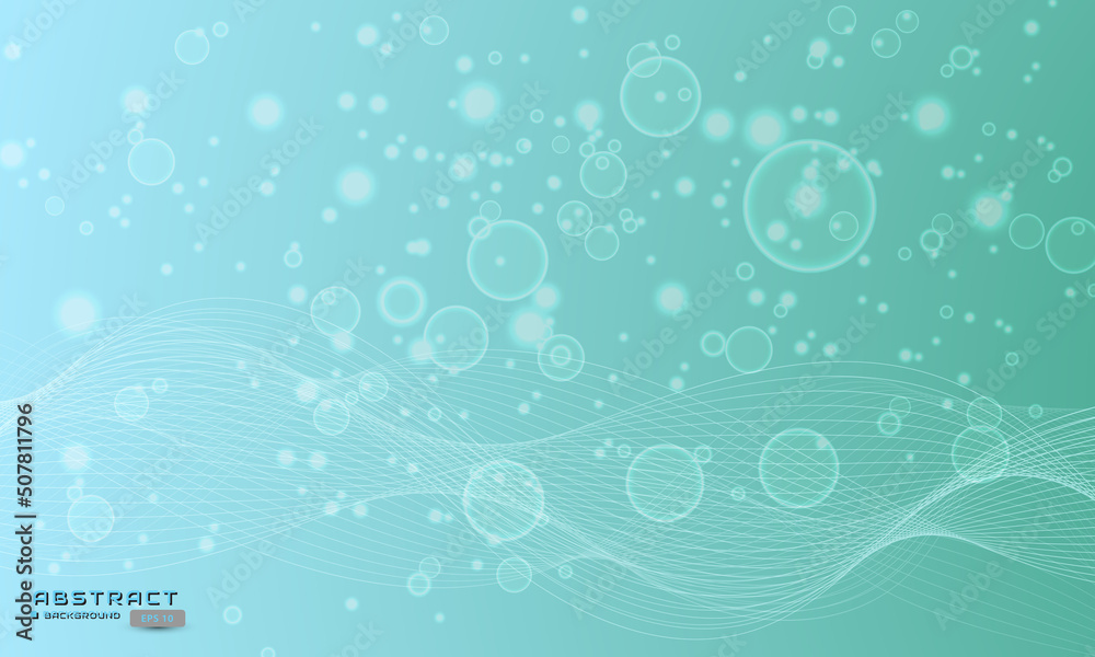 abstract bubble blue background
