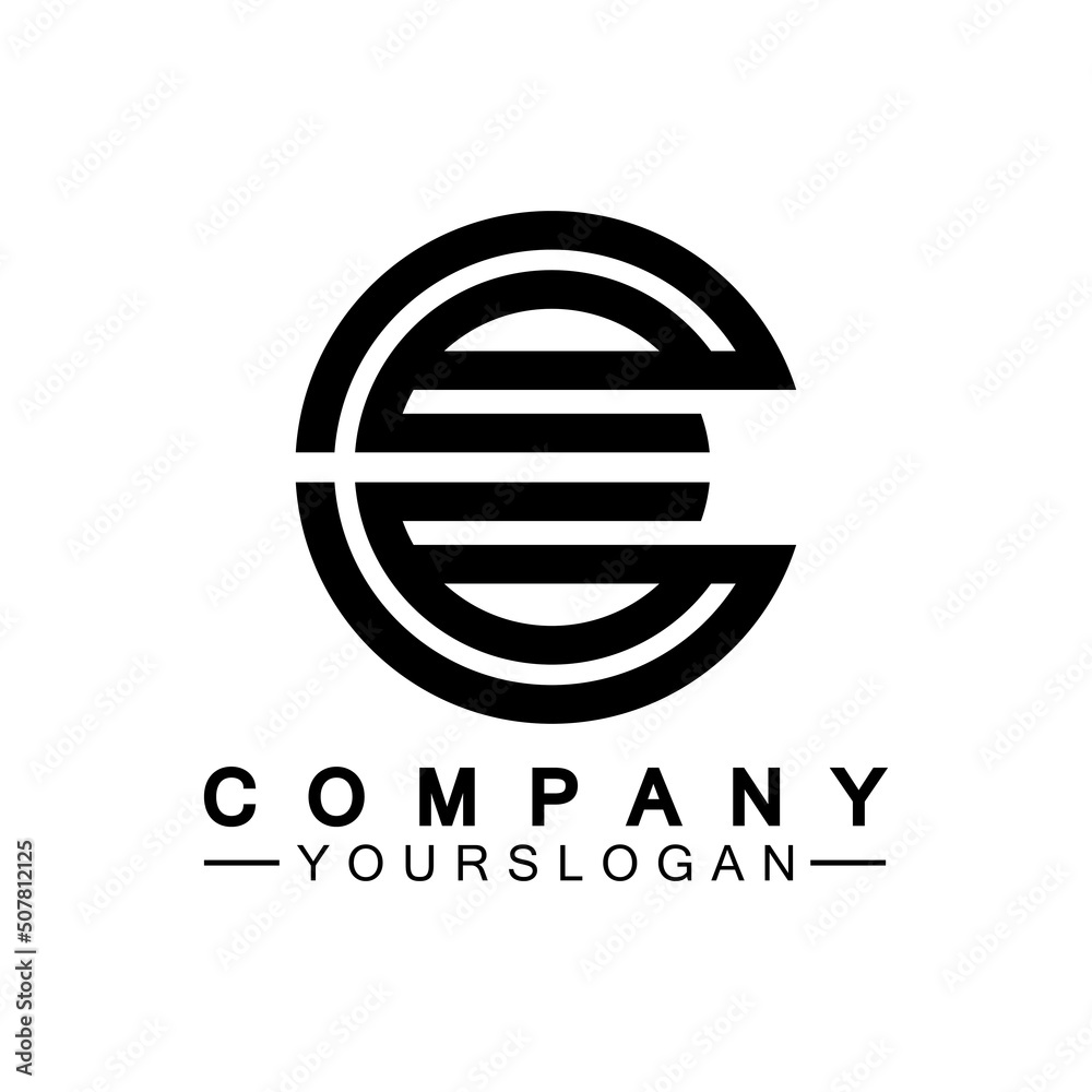 Obraz premium Letter E logo icon design template