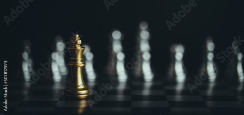 Chess game. Business  competition  strategy  leadership and success concept.