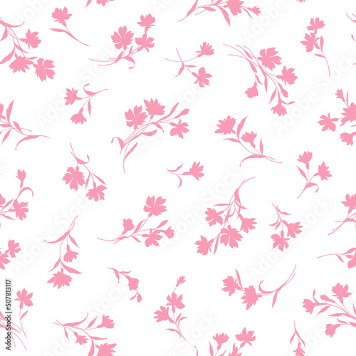 Wallpaper Mural Seamless and beautiful flower illustration pattern, Torontodigital.ca