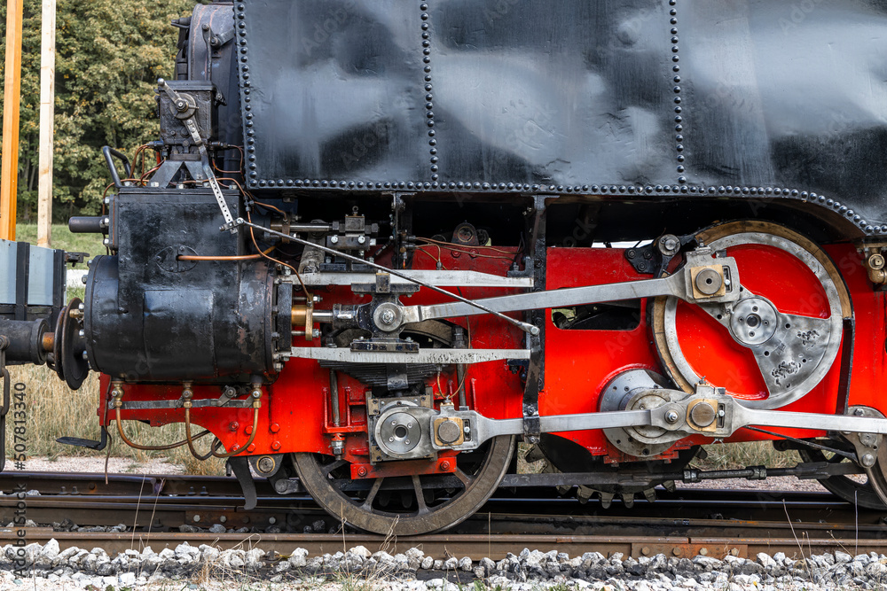 Historical steam locomotive, Achensee lake railroad, Tiro, Austria Historical steam locomotive, Achensee lake railroad, Tiro, Austria