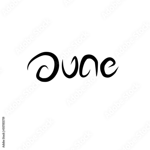 VECTOR MONTH FREESTYLE HAND LETTERING. JUNE. JUNE MONTH
