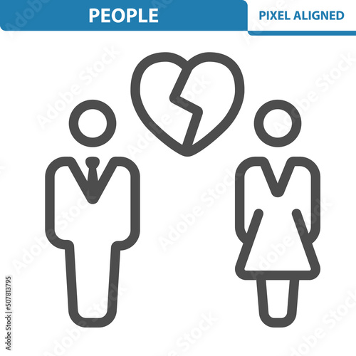 People Icon. Breakup, Divorce