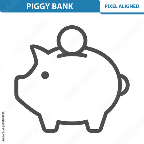 Piggy Bank Icon. Piggybank, Savings