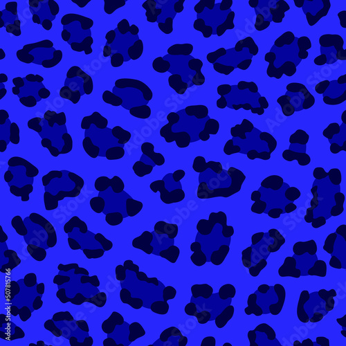 blue leopard spots pattern. animal print. animal spots seamless pattern. animal pattern. good for fabric, wallpaper, fashion, dress, background, textile, etc.