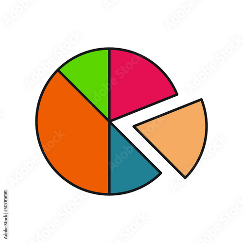 Graph vector for website symbol icon presentation