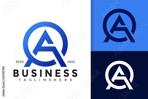 Letter A Circle Business Logo Design Vector Template