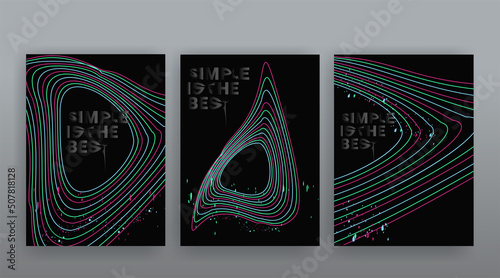 Foto Simple is the best, neon liquid paint splash in retro the 90s and 80s style