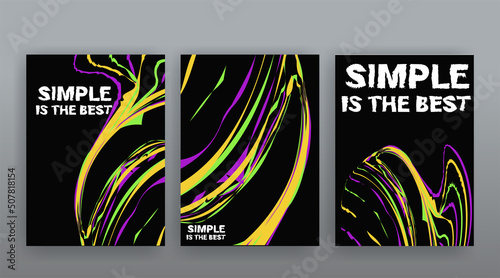 Wallpaper Mural Simple is the best, neon liquid paint splash in retro the 90s and 80s style. Aesthetic trendy creative line drawing. Torontodigital.ca