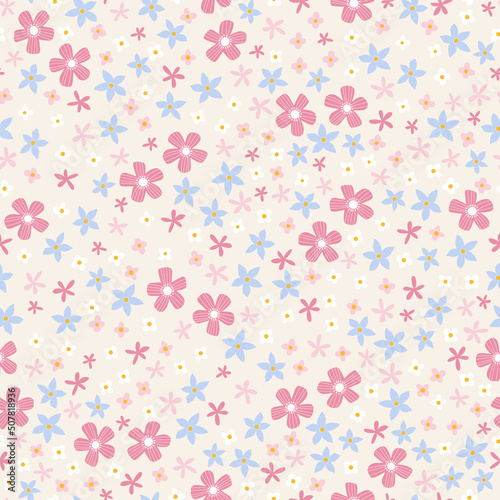 Delicate seamless floral pattern