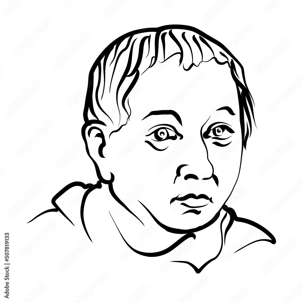 Bonaventura Francesco Cavalieri modern vector drawing Bonaventura Francesco Cavalieri modern vector drawing