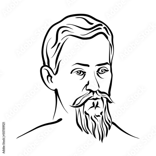 Johannes Kepler modern vector drawing photo