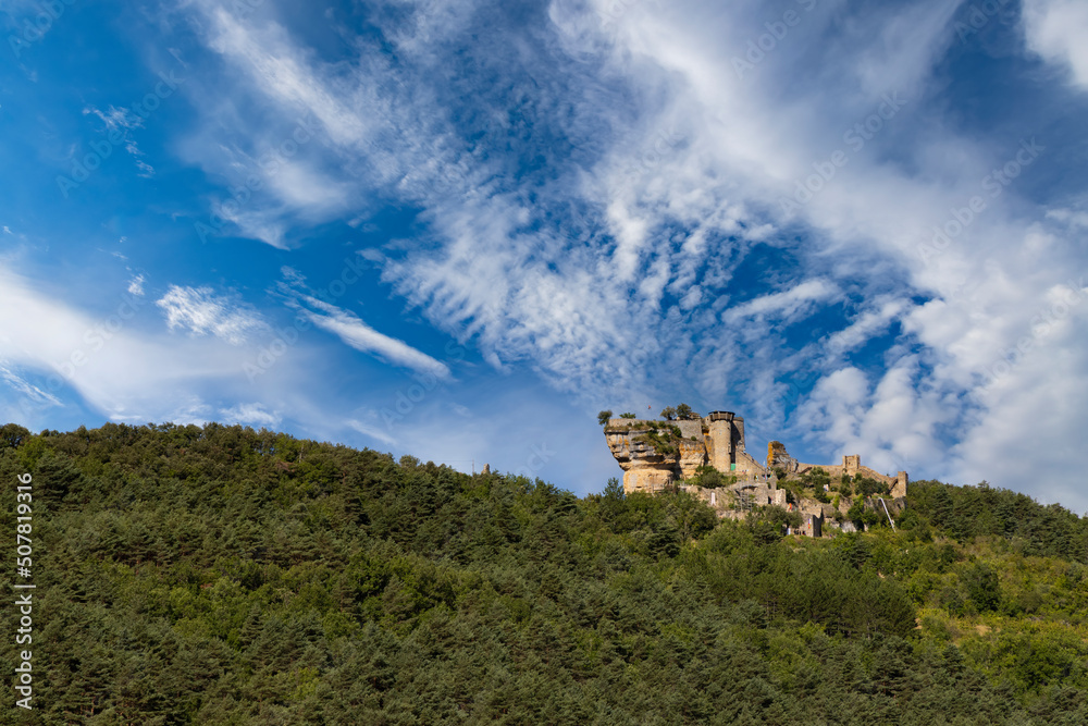 Chateau de Peyrelade ruins, departement Aveyron, France
