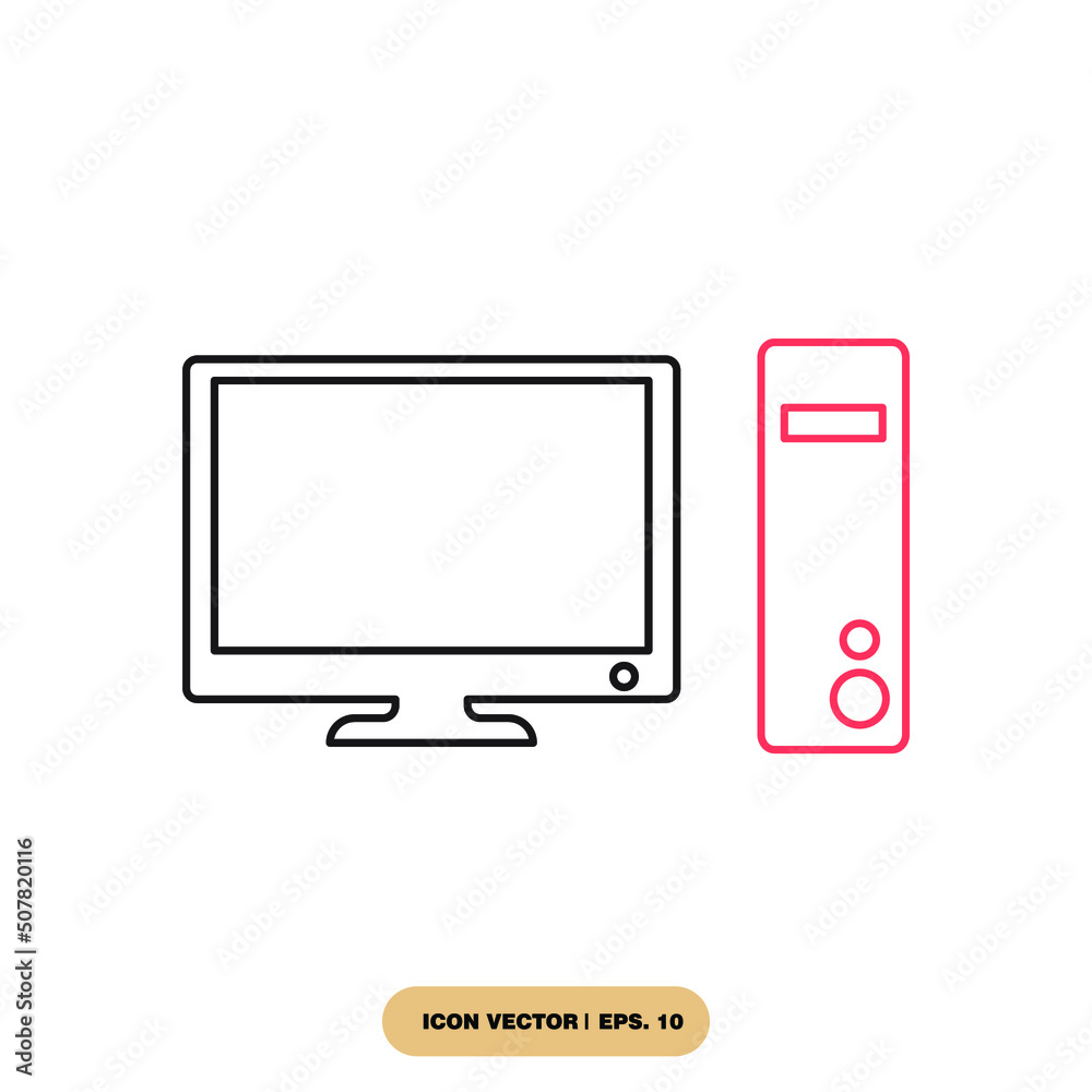 pc icons symbol vector elements for infographic web pc icons symbol vector elements for infographic web