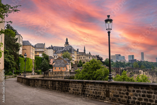 Panorama of Luxembourg city photo