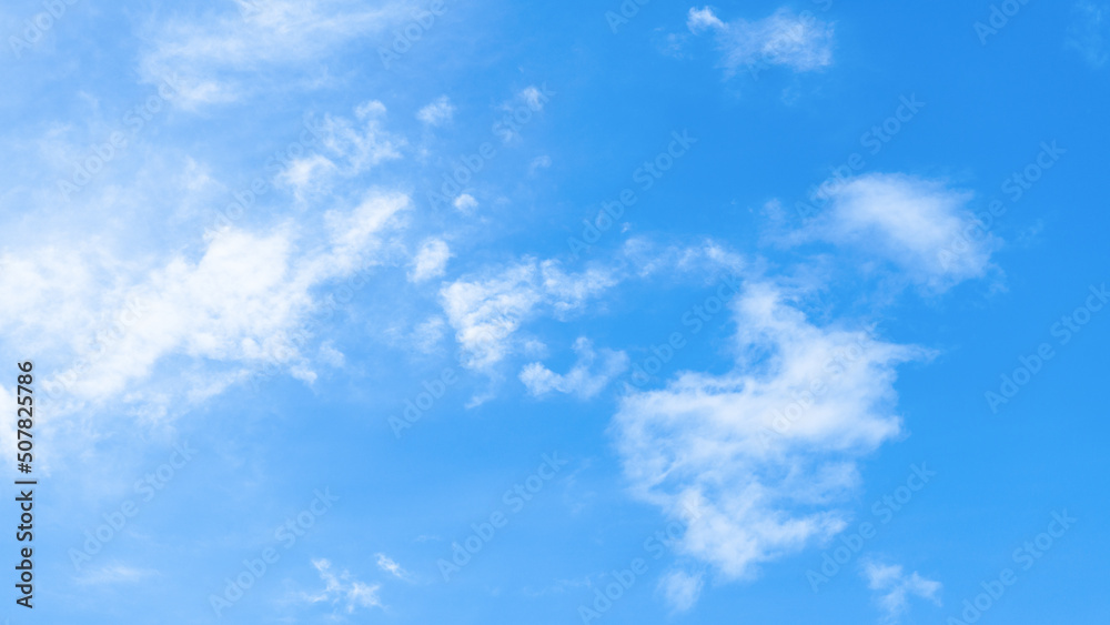Blue sky with clouds. Sky background. Selective focus Blue sky with clouds. Sky background. Selective focus