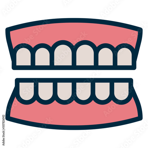 denture two tone icon