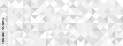 Minimalist empty triangular white silver universal background. Abstract elegant geometric seamless pattern for business, corporate, talks, and seminar presentation. Vector illustration