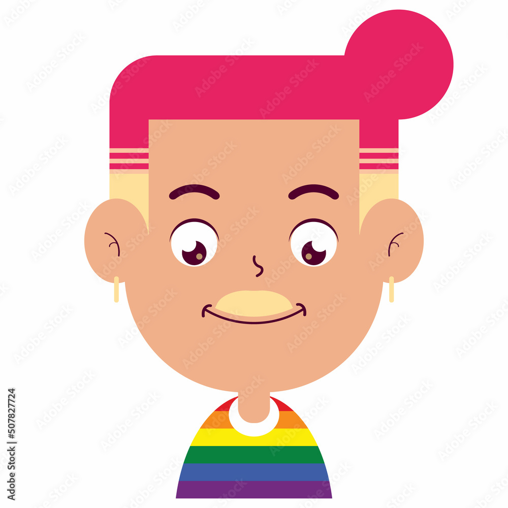 LGBT man happy face cartoon cute LGBT man happy face cartoon cute