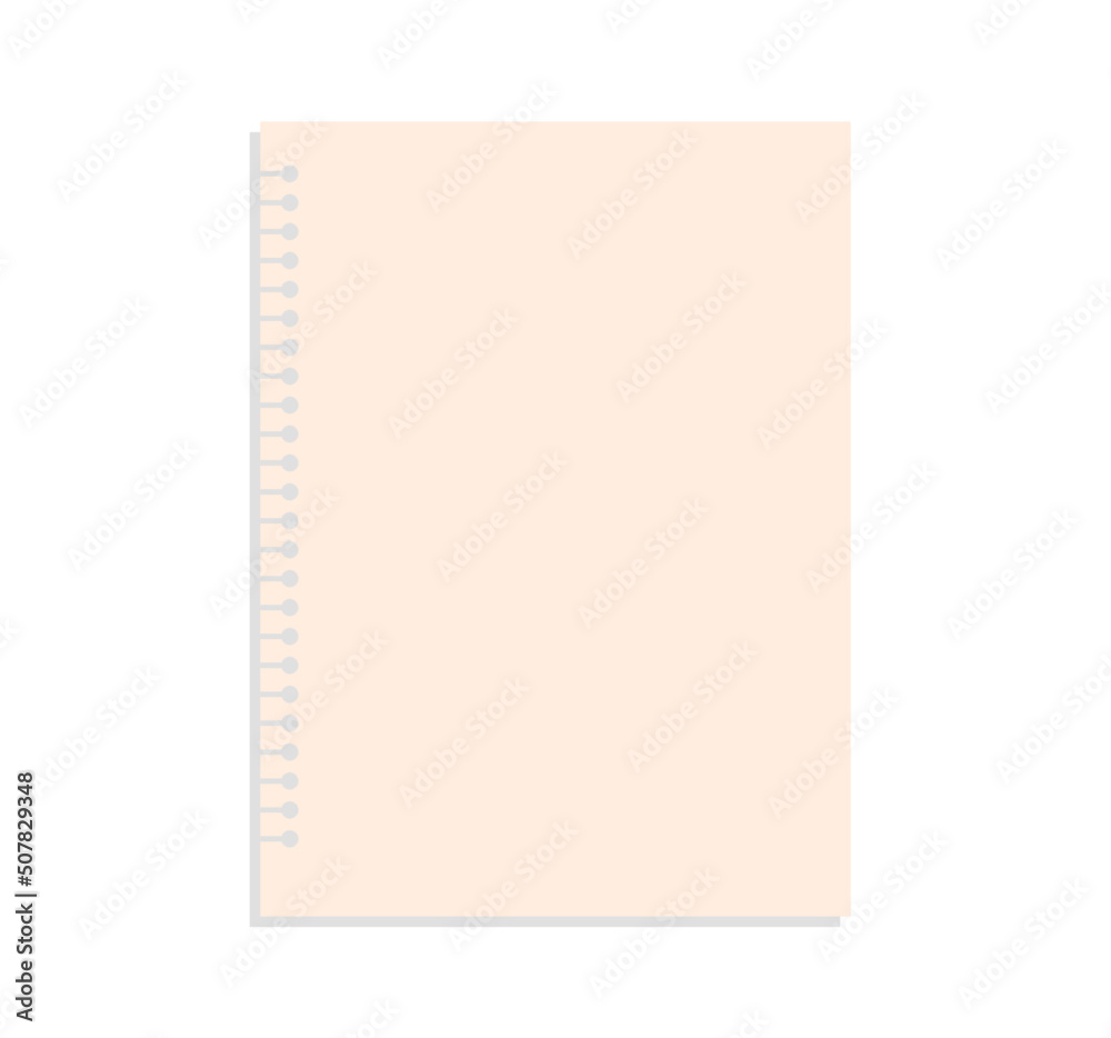 Blank sheet paper and white lined paper on white background flat vector illustration. Blank sheet paper and white lined paper on white background flat vector illustration.