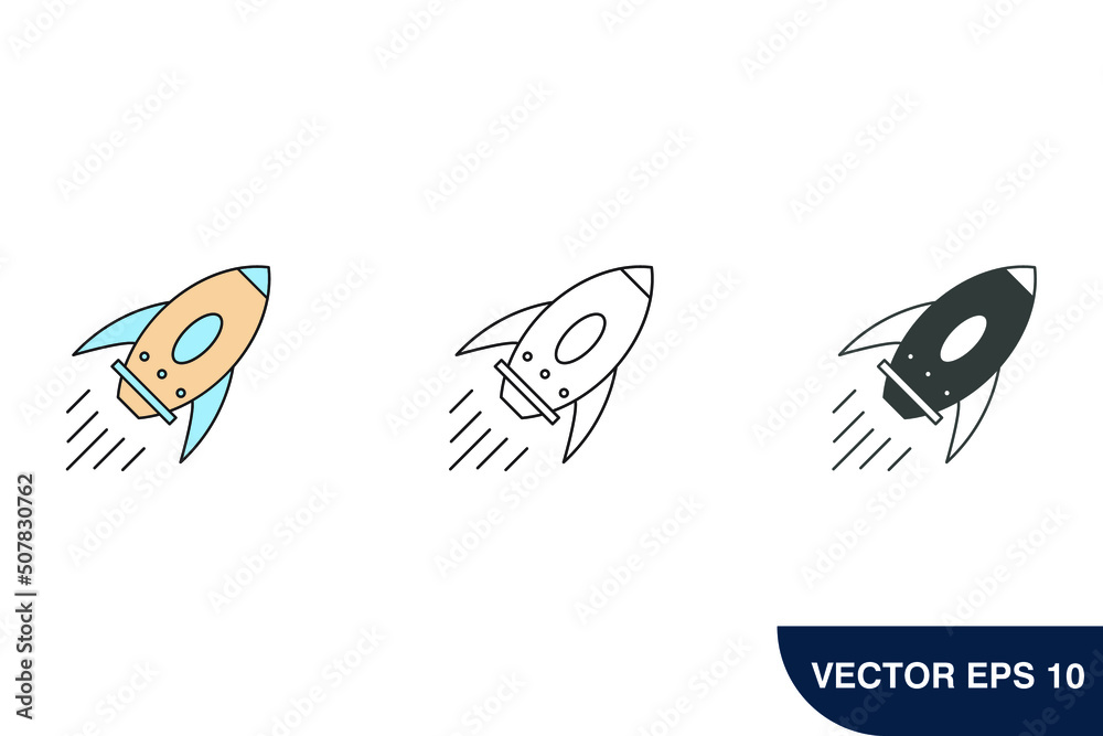 rocket icons symbol vector elements for infographic web rocket icons symbol vector elements for infographic web